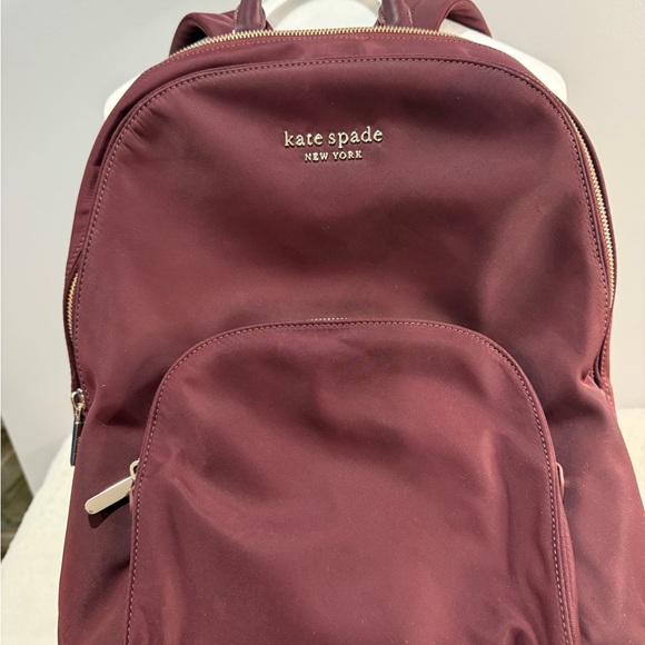 kate spade Handbags - kate spade Burgundy Nylon Backpack with Gold Hardware